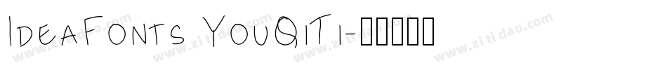 IdeaFonts YouQiTi字体转换